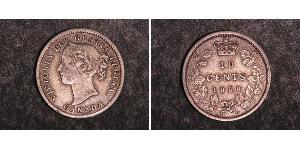 10 Цент Канада Срібло Вікторія (1819 - 1901)