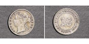 10 Цент Стрейтс-Сетлментс (1826 - 1946) Срібло Вікторія (1819 - 1901)
