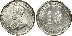 10 Цент Стрейтс-Сетлментс (1826 - 1946) Срібло Георг V (1865-1936)