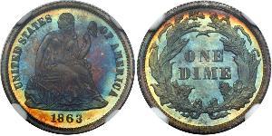 10 Цент / 1 Дайм США (1776 - ) Мідь/Срібло 
