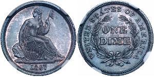 10 Цент / 1 Дайм США (1776 - ) Мідь/Срібло 