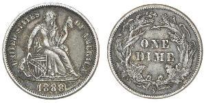 10 Цент / 1 Дайм США (1776 - ) Мідь/Срібло 