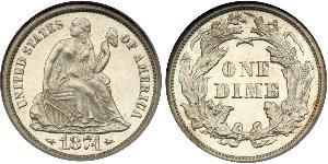 10 Цент / 1 Дайм США (1776 - ) Мідь/Срібло 