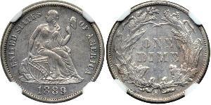 10 Цент / 1 Дайм США (1776 - ) Мідь/Срібло 