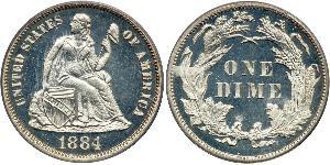 10 Цент / 1 Дайм США (1776 - ) Мідь/Срібло 
