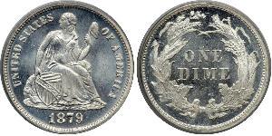 10 Цент / 1 Дайм США (1776 - ) Мідь/Срібло 