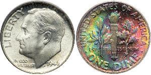 10 Цент / 1 Дайм США (1776 - ) Серебро 