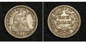 10 Цент / 1 Дайм США (1776 - ) Серебро 