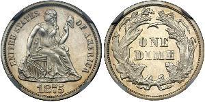 10 Цент / 1 Дайм США (1776 - ) Серебро/Медь 