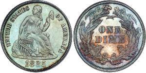 10 Цент / 1 Дайм США (1776 - ) Серебро/Медь 