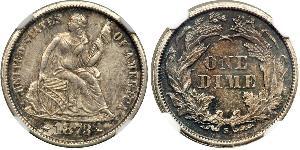 10 Цент / 1 Дайм США (1776 - ) Серебро/Медь 