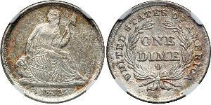 10 Цент / 1 Дайм США (1776 - ) Серебро/Медь 
