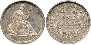 10 Цент / 1 Дайм США (1776 - ) Серебро/Медь 