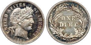10 Цент / 1 Дайм США (1776 - ) Серебро/Медь 