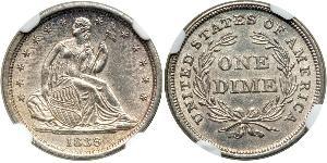 10 Цент / 1 Дайм США (1776 - ) Серебро/Медь 