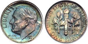 10 Цент / 1 Дайм США (1776 - ) Срібло 