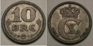 10 Эре Дания  Кристиан X (король Дании) (1870 - 1947)