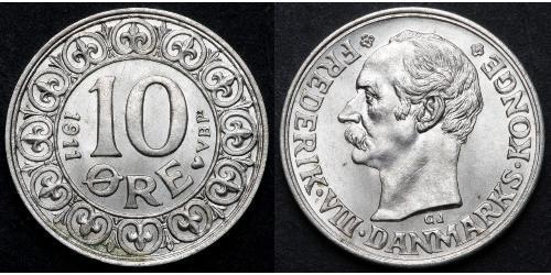 10 Эре Дания  Фредерик VIII (король Дании) (1843 - 1912)