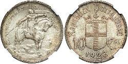 10 Эскудо Portuguese Republic - Ditadura Nacional (1926 - 1933) Серебро 