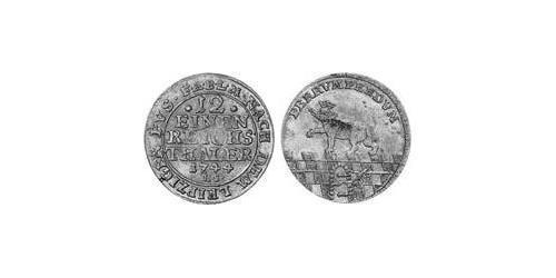 112 Thaler Anhalt-Bernburg (1603 - 1863) Vellón Plata 