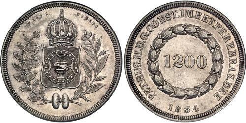 1200 Рейс Бразильская империя (1822-1889) Серебро 