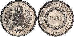 1200 Рейс Бразильська імперія (1822-1889) Срібло 