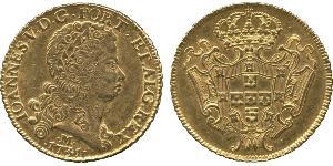 12800 Reis Brasilien Gold Johann V. von Portugal (1689-1750)