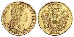 12800 Reis Brésil Or Jean V de Portugal (1689-1750)