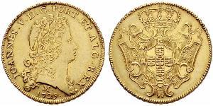 12800 Reis Brasile Oro Giovanni V del Portogallo (1689-1750)