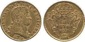 12800 Reis Brasile Oro Giovanni V del Portogallo (1689-1750)
