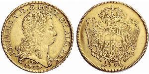 12800 Рейс Бразилия Золото Жуан V король Португалии (1689-1750)