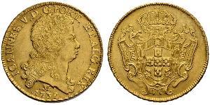 12800 Рейс Бразилія Золото Жуан V король Португалії (1689-1750)
