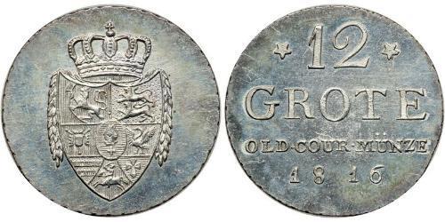 12 Grote States of Germany Plata Peter Friedrich Wilhelm (1754 - 1823)