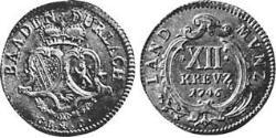 12 Kreuzer Margraviat de Bade-Durlach (1535 - 1771) Argent 