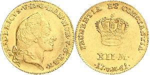 12 Mark Dänemark-Norwegen (1536-1814) Gold Friedrich V. (Dänemark und Norwegen) (1723 - 1766)