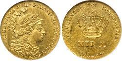 12 Mark Royaume du Danemark et de Norvège (1536-1814) Or Frédéric V de Danemark (1723 - 1766)