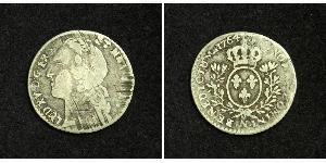 12 Sol Reino de Francia (843-1791) Plata Luis XV de Francia (1710-1774)
