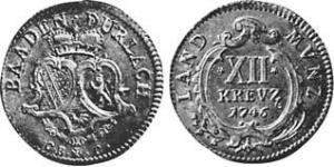12 Крейцер Баден-Дурлах (1535 - 1771) Срібло 