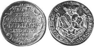 12 Крейцер Баден-Дурлах (1535 - 1771) Срібло 