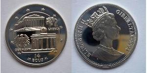 14 Ecu Gibraltar (1704 - )  Elisabetta II (1926-2022)