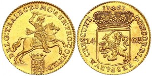14 Gulden Provincias Unidas de los Países Bajos (1581 - 1795) Oro 