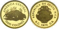 1500 Colon Costa Rica (1821 - ) Or 
