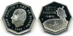 1500 Peseta Regno di Spagna (1976 - ) Argento 