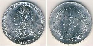 150 Lira Turquie (1923 - ) Argent 