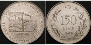 150 Lira Turchia (1923 - ) Argento 