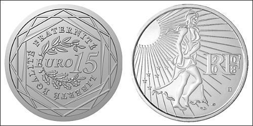 15 Euro Quinta Repubblica francese (1958 - ) Argento 