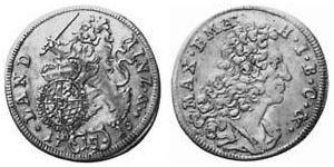 15 Kreuzer Elettorato di Baviera (1623 - 1806) Argento 