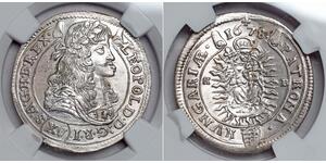 15 Kreuzer Kingdom of Hungary (1000-1918) Silver Leopold I, Holy Roman Emperor (1640-1705)