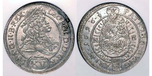 15 Kreuzer Reino de Hungría (1000-1918) Vellón Plata 