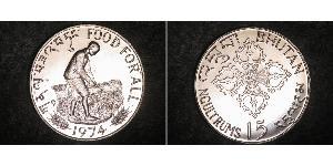 15 Ngultrum Bután Plata 